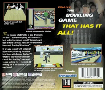 Brunswick Circuit Pro Bowling (US) box cover back